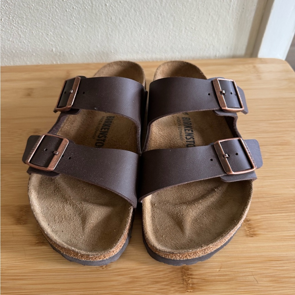 Birkenstock Dark Brown Double Strap Sandals